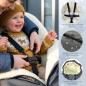 Preview: BAMBINIWELT Winterfußsack in Mumienform für Kinderwagen und Buggy, 110cm, Wolle, Design MELIERT